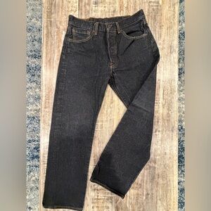 Levi's Men's Dark Black Straight Jeans